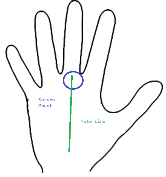 Fate Line and Mount of Saturn